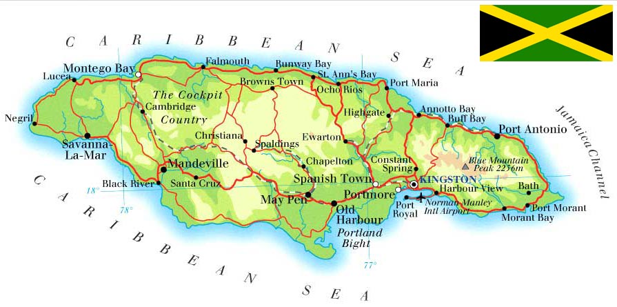 Map of Jamaica